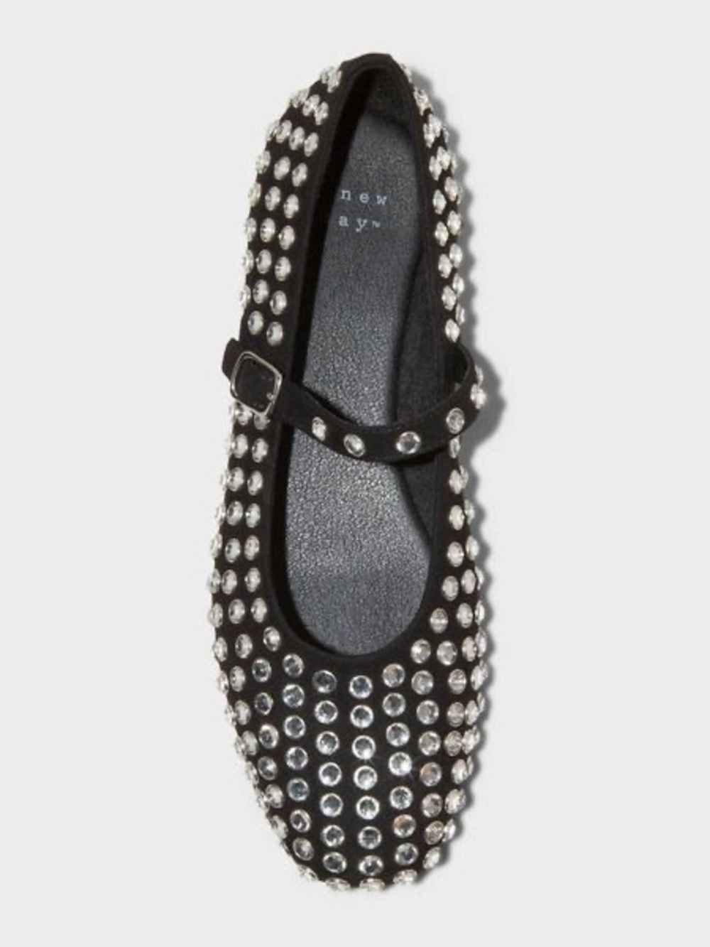 A New Day Issa Rhinestone Mary Jane Flats